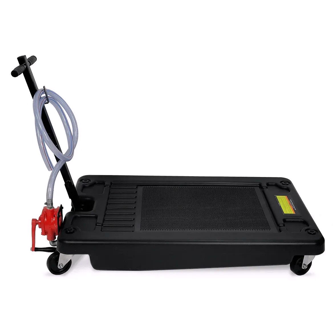 Oil Drain Container 17 Gallon with Pump Hose – Low Profile Car Drainer