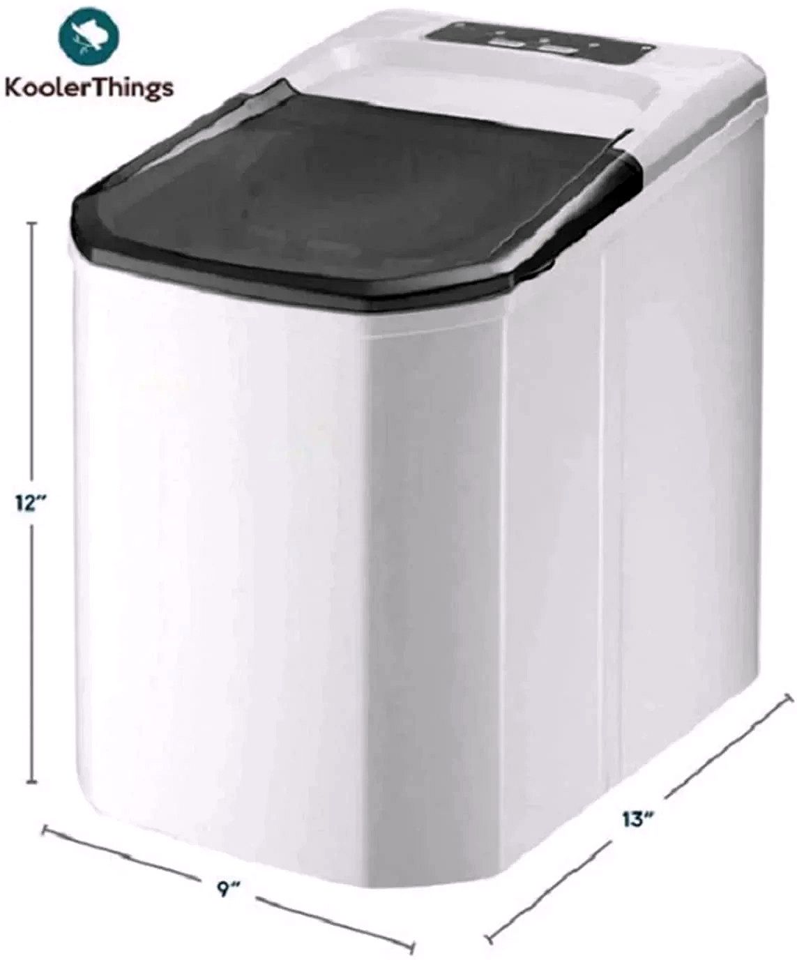 Ice Maker Ice Cube Maker – Bullet-Shaped, Quick & Portable, LED Display, 10-12 kg/24h