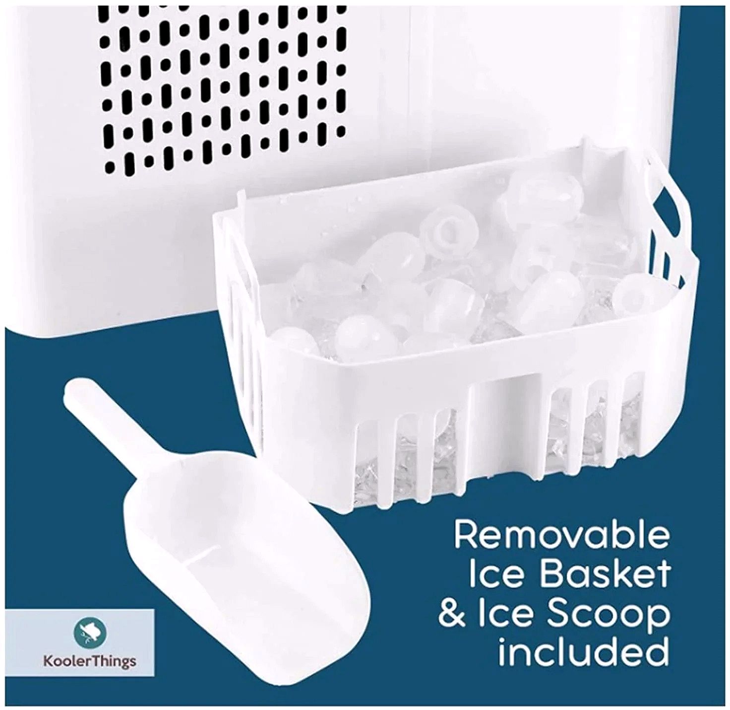 Ice Maker Ice Cube Maker – Bullet-Shaped, Quick & Portable, LED Display, 10-12 kg/24h