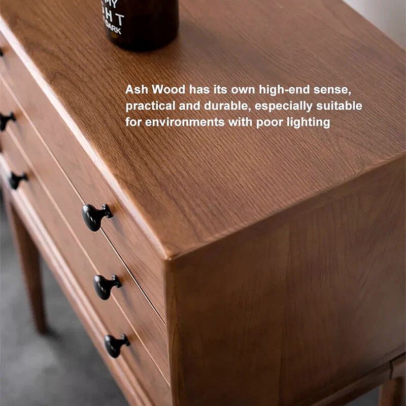 Mid Century Modern Chest Cabinet with Storage – Walnut Ash Wood, 3 Drawers