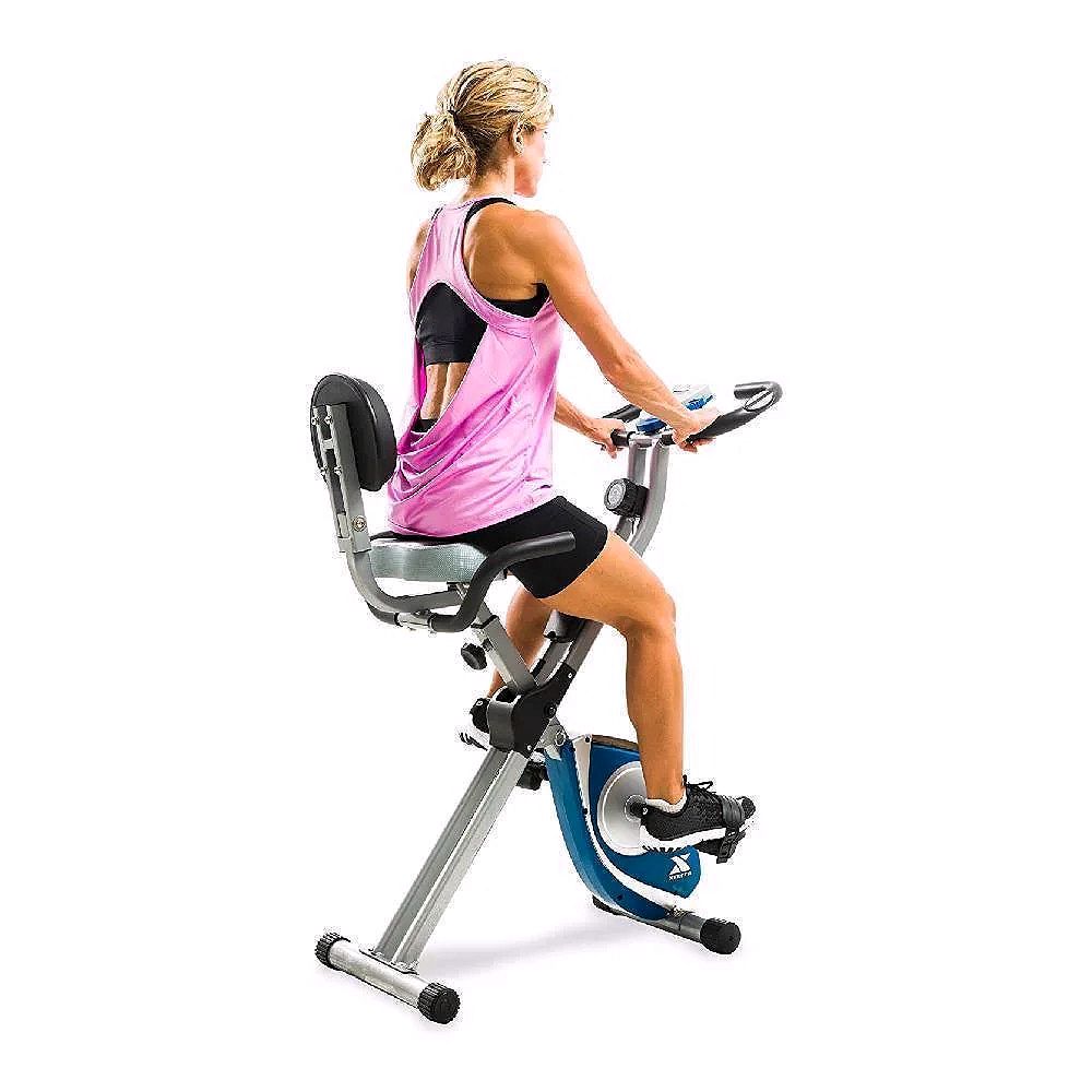FB350 Folding Exercise Bike – Silver, Compact & Comfortable Home Workout