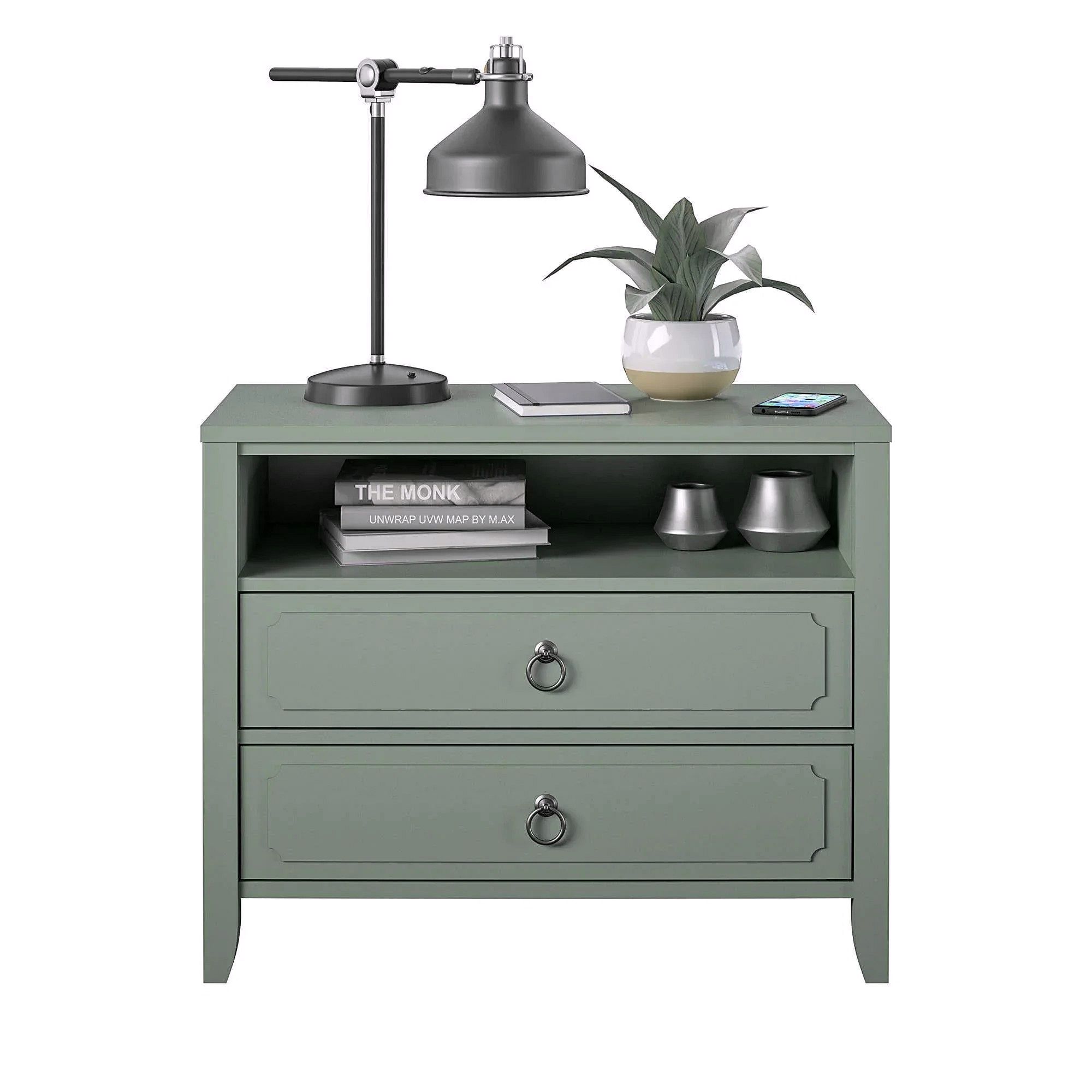 Drawer Nightstand – Soft Green Finish