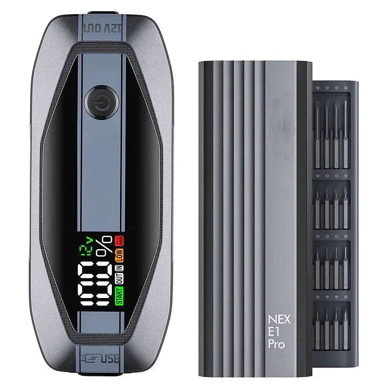 E1 PRO Precision Electric Screwdriver & T8 APEX Jump Starter – Standard Package