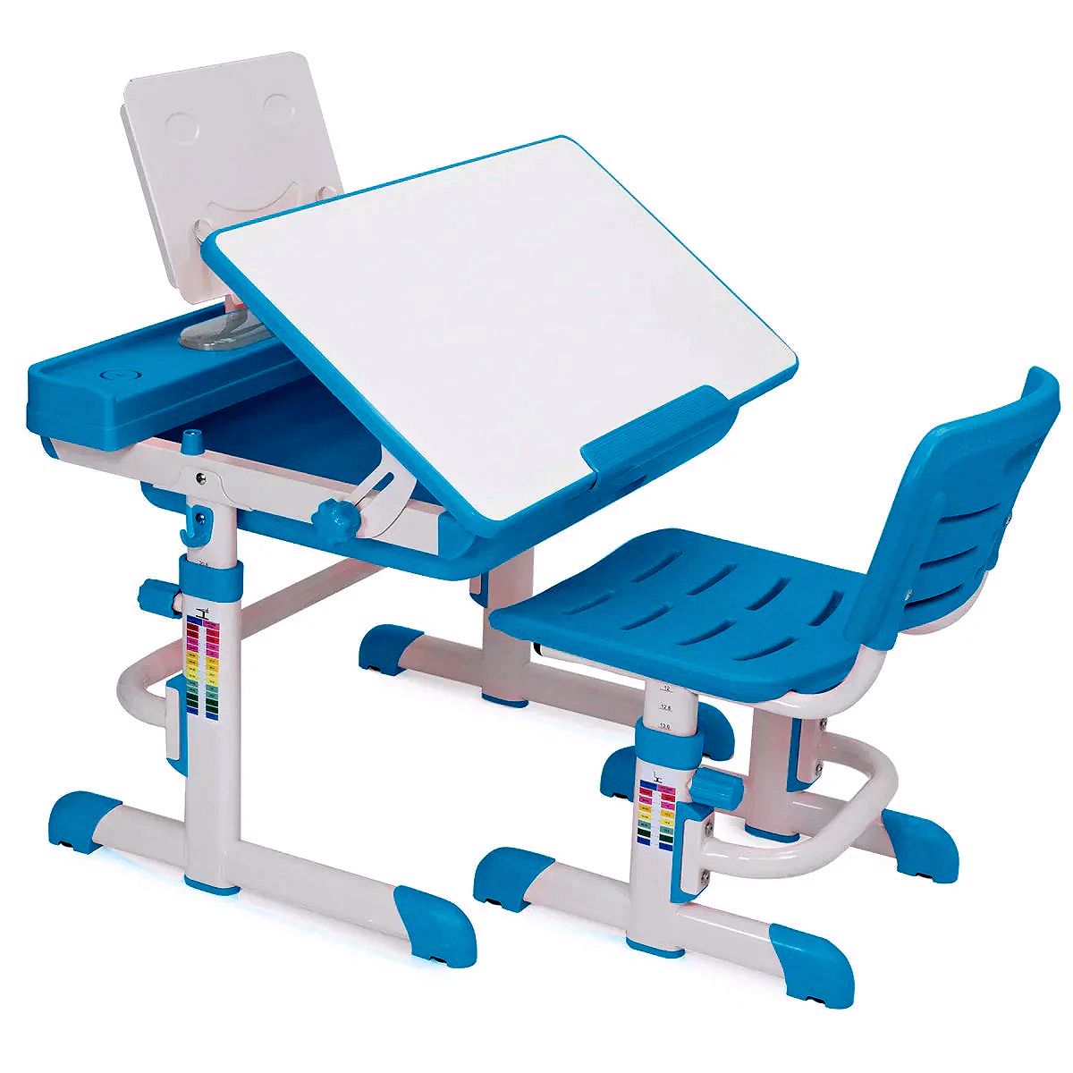 Kids Interactive Study Desk & Chair Set – Height Adjustable Learning Workstation (Blue)