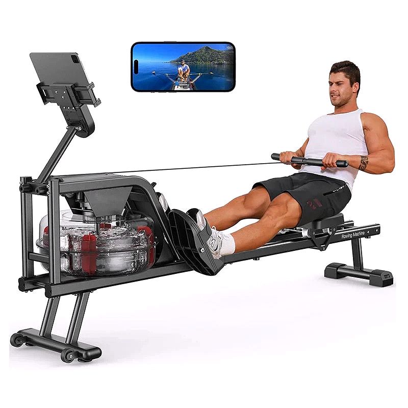 Magnetic Rowing Machine – Foldable Home Rower with Bluetooth, Tablet Holder, and LCD Monitor