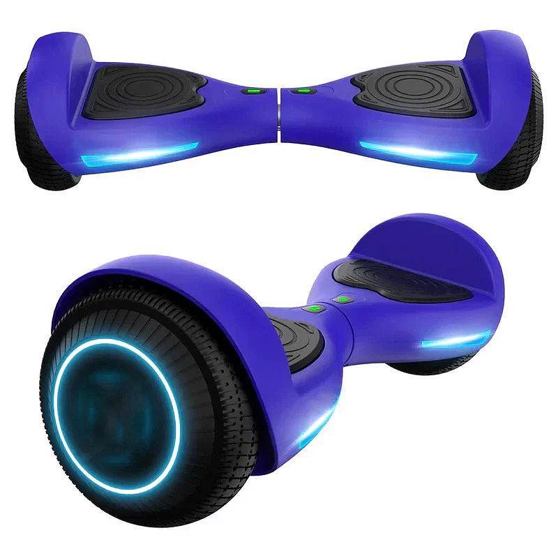 FX3 Hoverboard – Blue, 6.5″ LED Wheels, 200W Motor, UL2272 Certified, Up to 6.2 mph for Kids & Adults