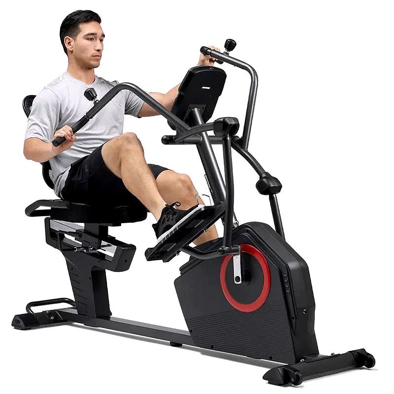 Health & Fitness Smart Recumbent Elliptical Bike with Bluetooth, 16 Adjustable Resistance Levels, and App Compatibility – SF-RBE4886SMART