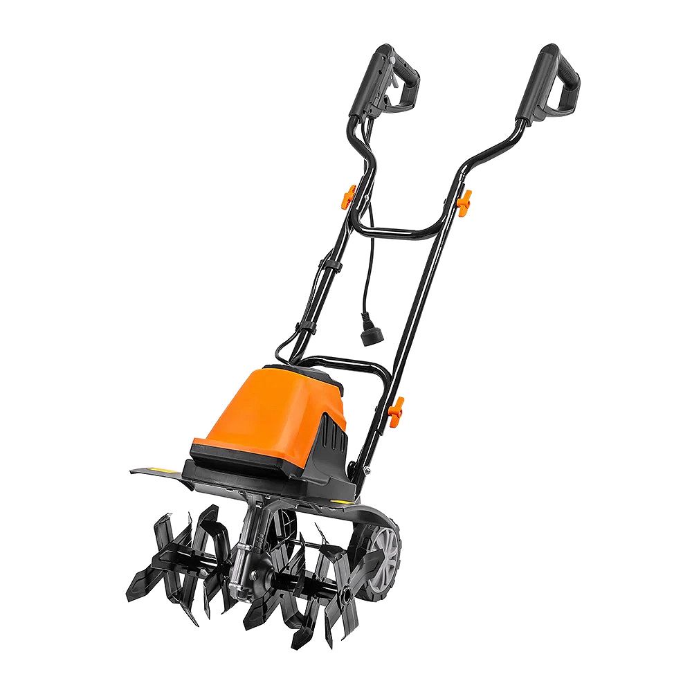 Electric Garden Tiller – 16-Inch Corded Rototiller with 6 Steel Blades