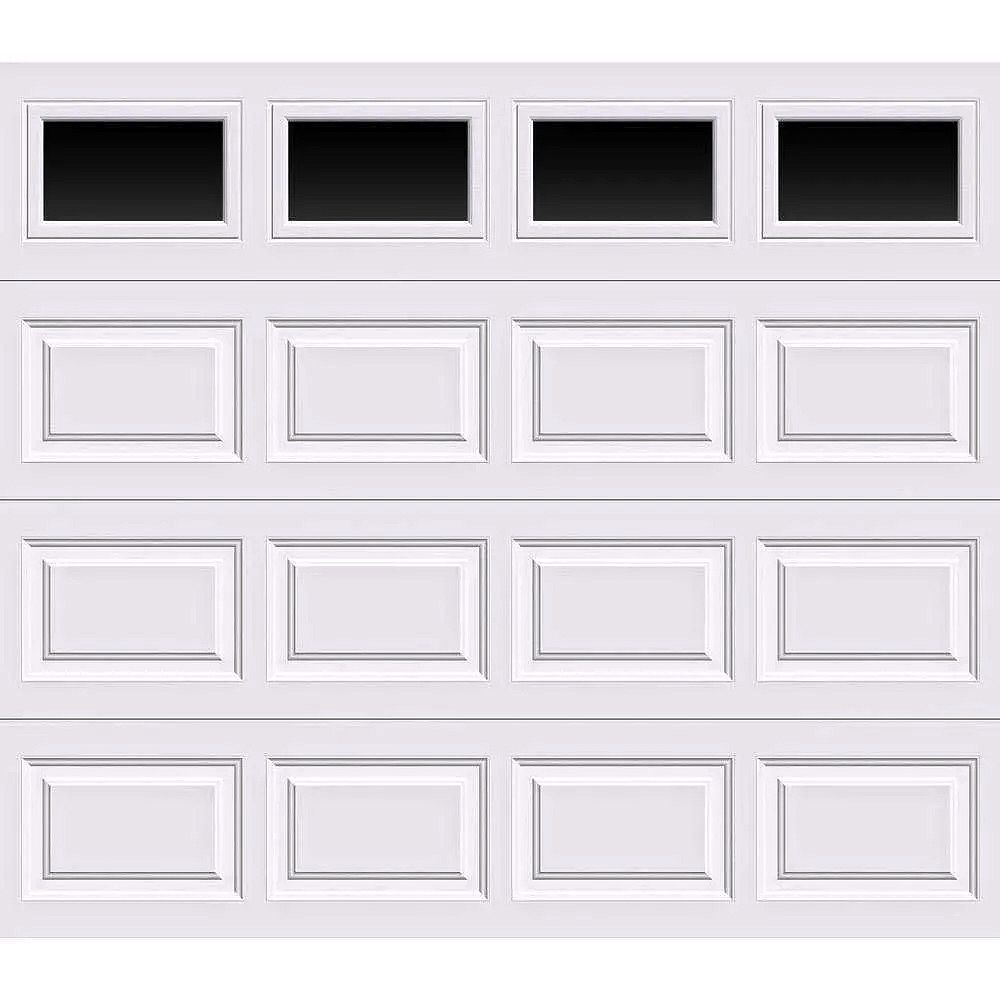Classic Series 8 ft. x 7 ft. Insulated Garage Door – 6.5 R-Value, Plain Windows