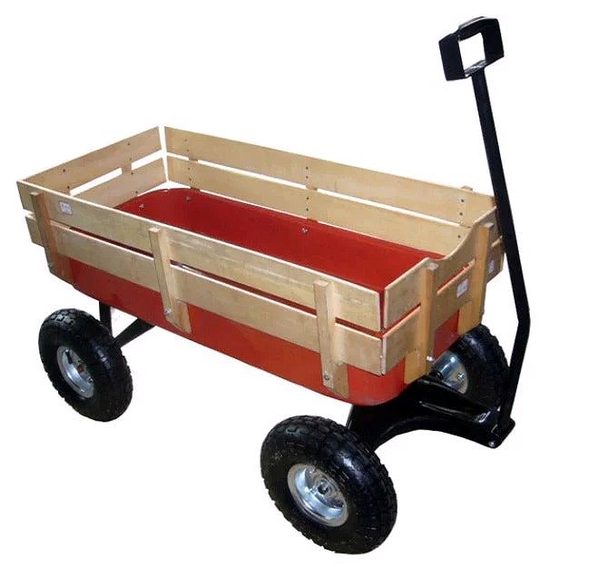 Big Foot Heavy-Duty Utility Wagon – Wood Stake Sides, 10.5