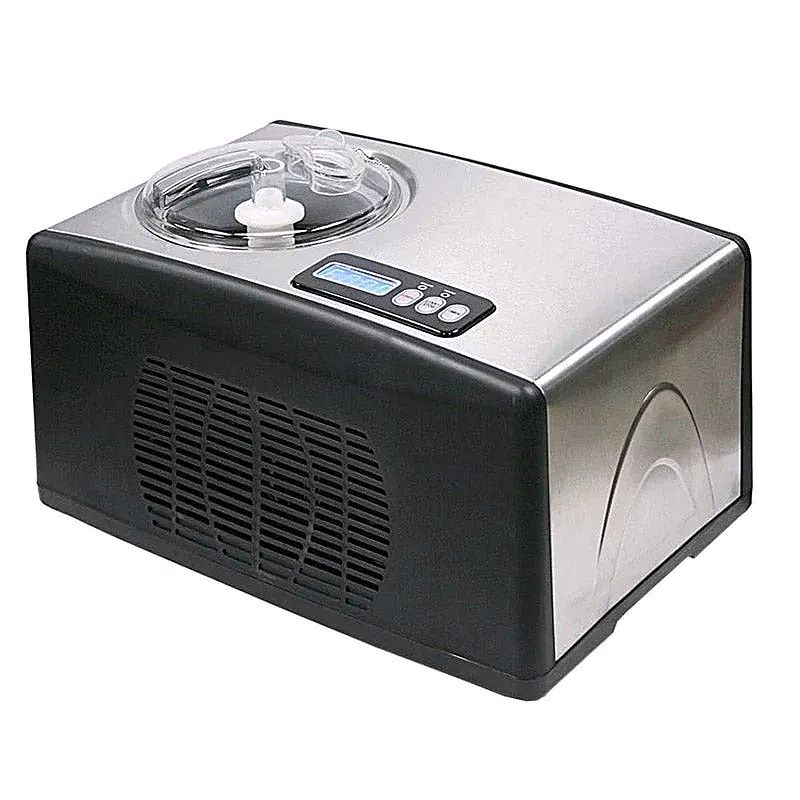 Automatic Ice Cream Maker – 1.6 Quart, Stainless Steel with Built-In Compressor