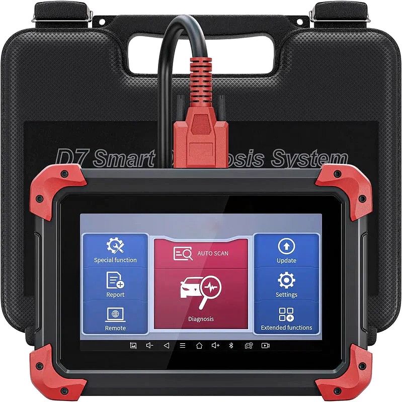 D7 Automotive OBD2 Scanner with ECU Coding, Bidirectional Controls, 36+ Resets, Android 10, Full System Diagnostics, 3-Year Updates