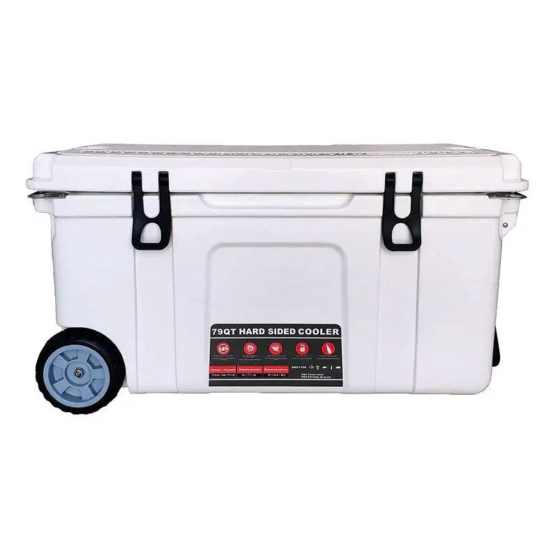 79-Quart Rolling Ice Chest Cooler – Lockable, Insulated, Heavy-Duty for Camping & Outdoor Adventures