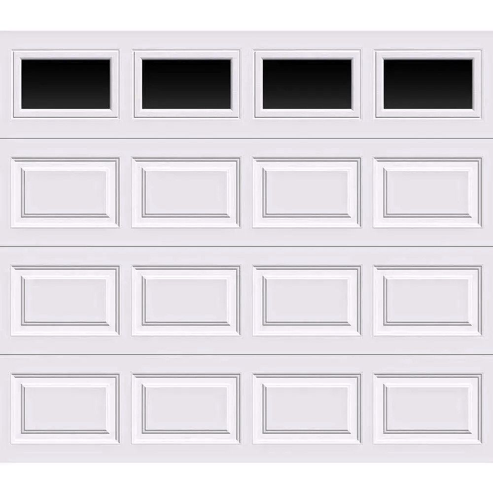 Classic Series 8 ft. x 7 ft. Insulated Garage Door – 6.5 R-Value, Plain Windows