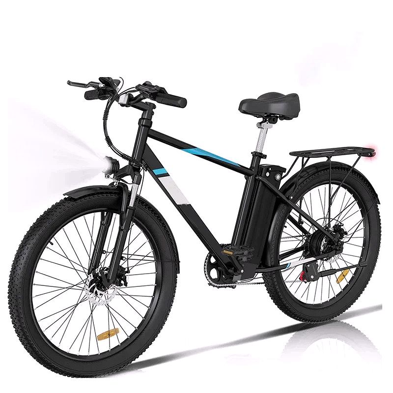 BK3M 500W Electric Mountain Bike – 26″ x 3.0″, 36V/15Ah, 7-Speed Shimano, Carbon Steel, Waterproof