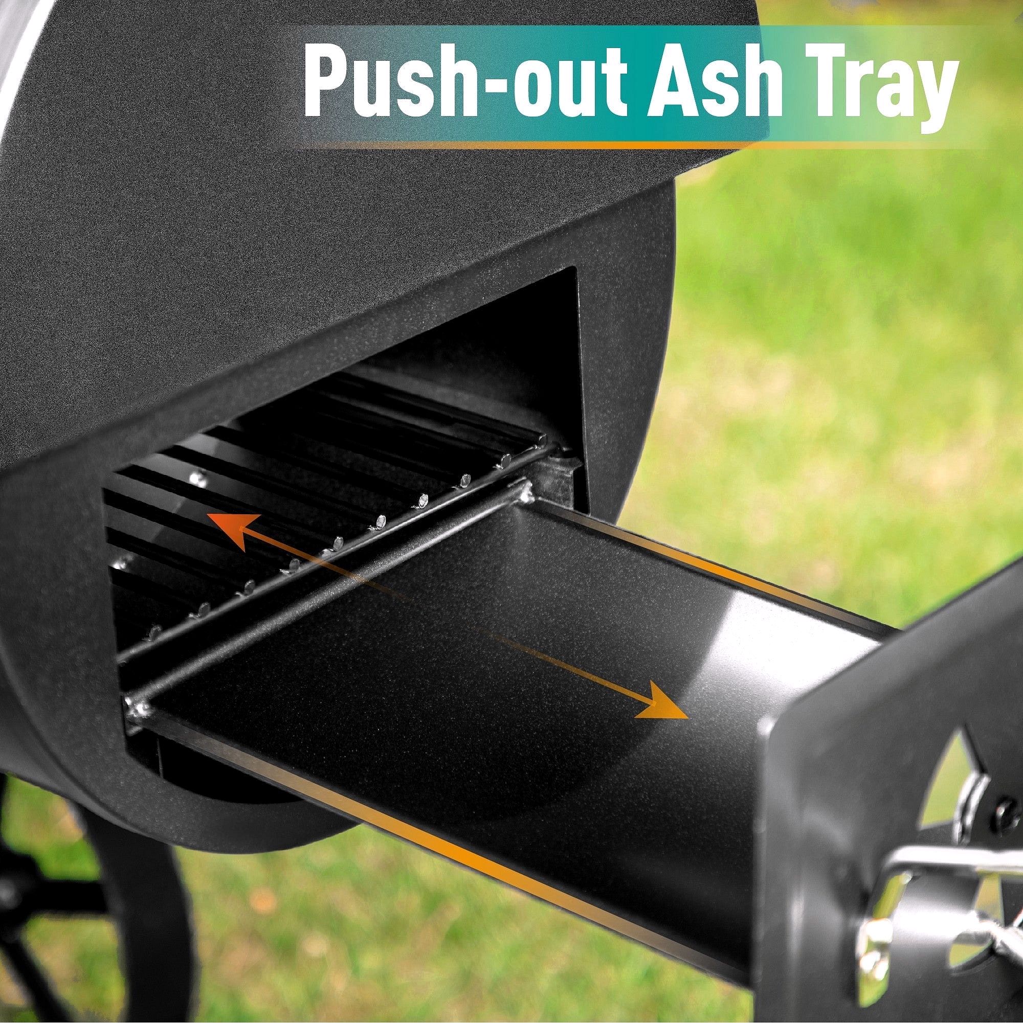 941 Sq.in. Overlarge BBQ Charcoal Grill with Offset Smoker – Black