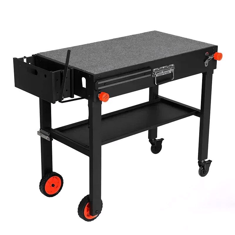 Adjustable 3-Shelf Grill Table – Portable Workstation for Indoor & Outdoor Use