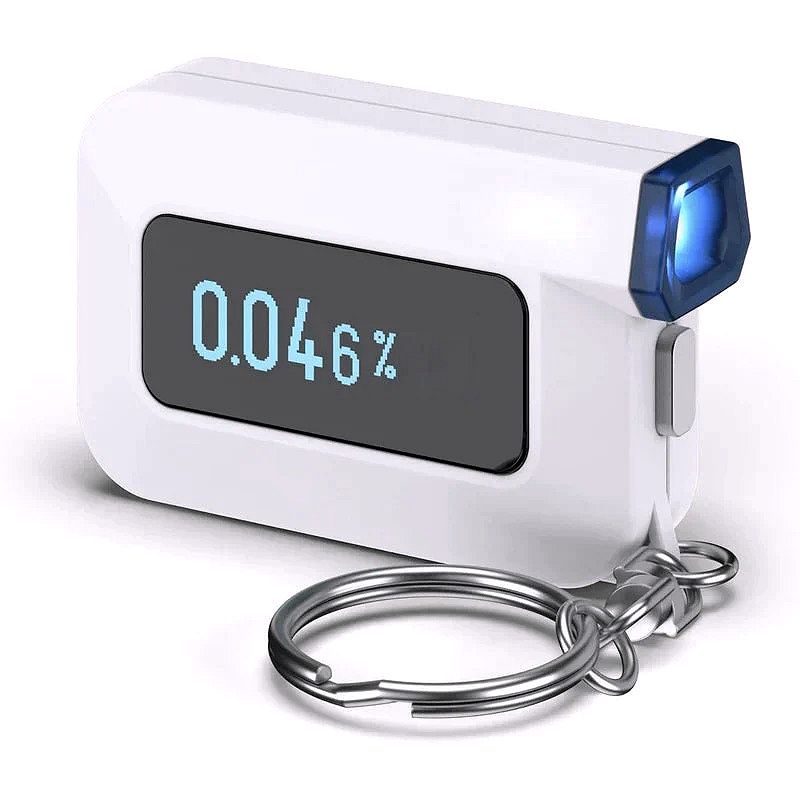 C6 Smart Keychain Breathalyzer – 2-Pack, Accurate & App-Enabled for iOS & Android