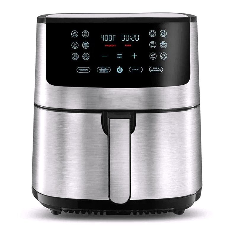 8-Quart Stainless Steel Digital Air Fryer – 12 One-Touch Cooking Functions