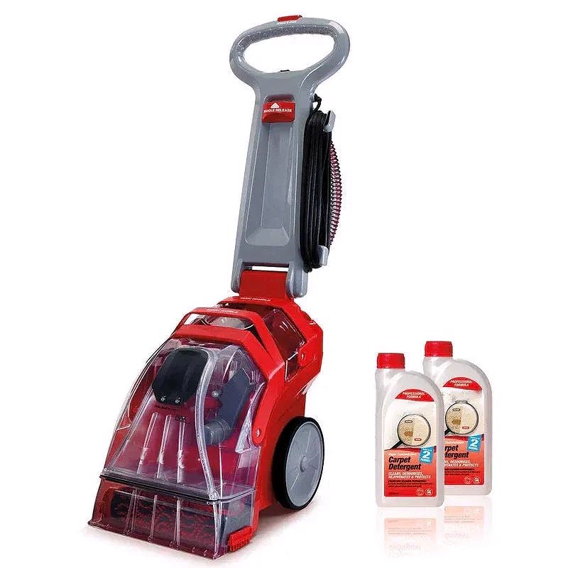 Deep Carpet Cleaner with 2 x 1L Carpet Detergent – Red