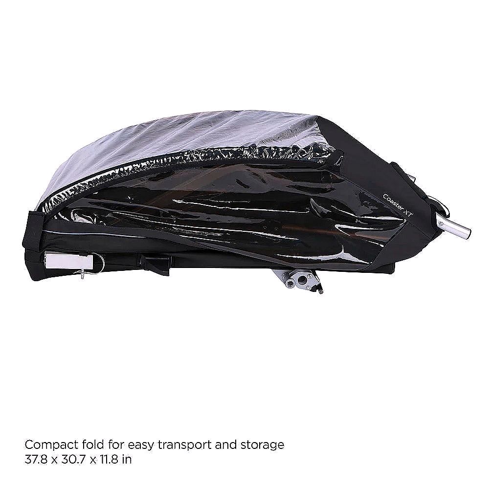 2-Seat Bicycle Trailer & Stroller – Black