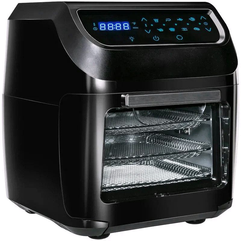 12QT Air Fryer Oven Combo – 8-in-1, 1700W, LED Display, Black (Includes Accessories)