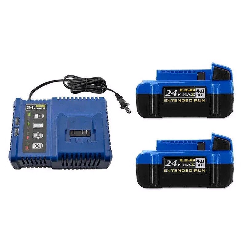 24V Max 2-Pack Lithium-Ion Battery Kit with 4.0Ah Batteries & Charger