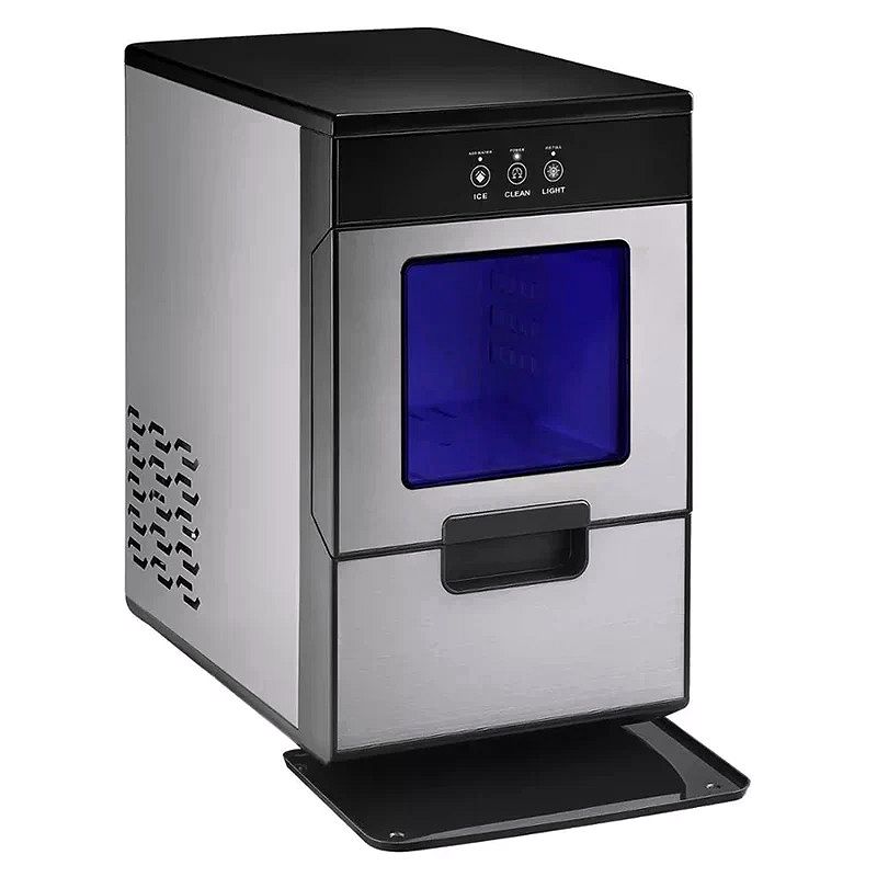 44 lb. Portable Nugget Ice Maker – Stainless Steel with Auto Shut-Off