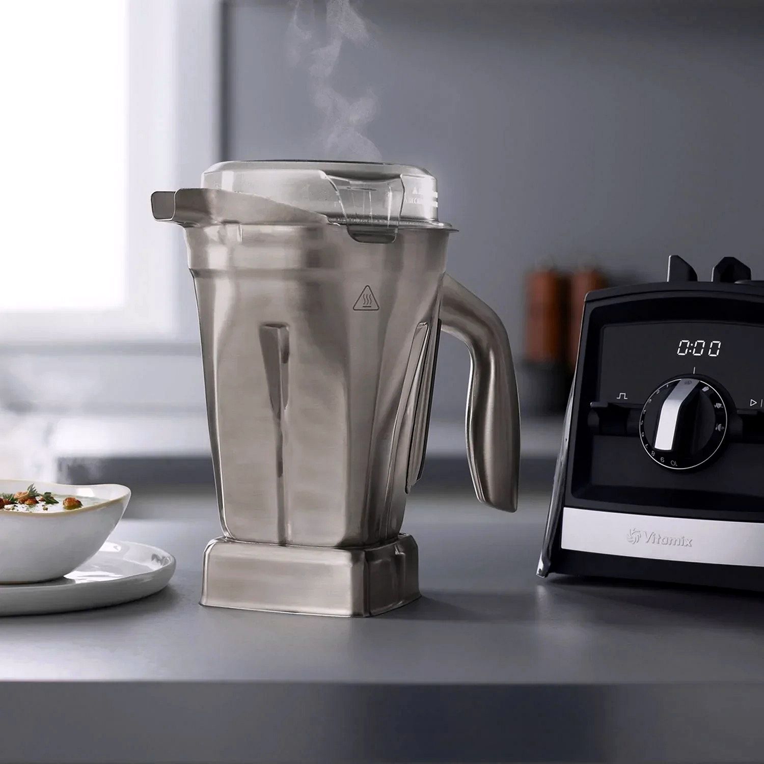 48 oz Stainless Steel Blender Container – Durable & BPA-Free Lid