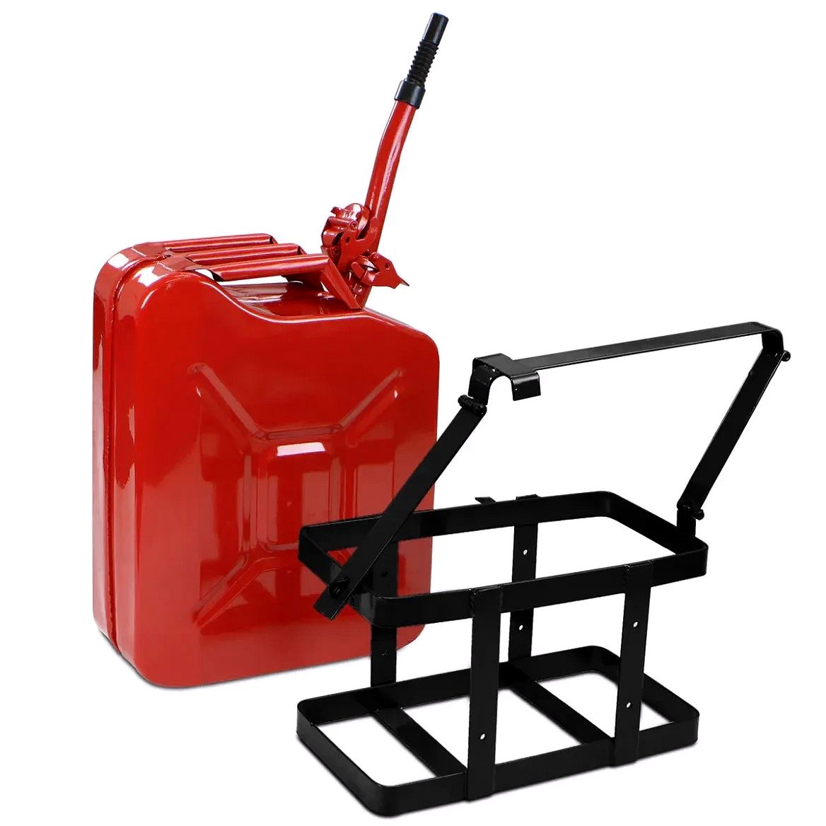 5-Gallon (20L) NATO-Style Steel Jerry Can – Gas & Diesel Fuel Tank with Spout