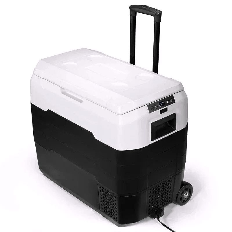 53-Quart Portable Bluetooth Rolling Cooler & Freezer – Car & Home Use