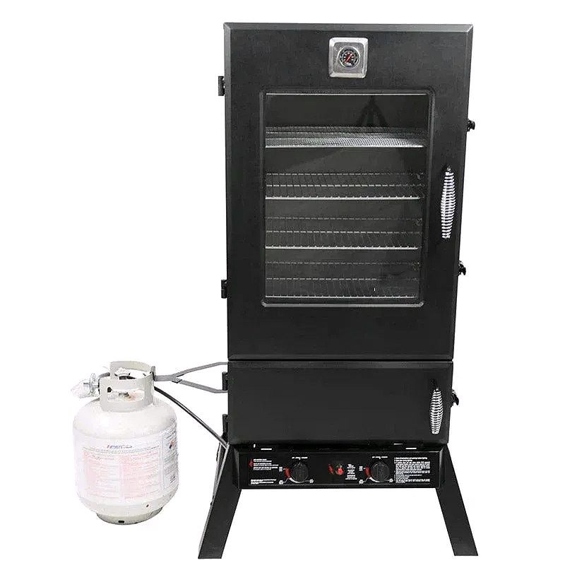 44-Inch Propane Smoker – Large Capacity BBQ Smoker with Thermostat & Viewing Window