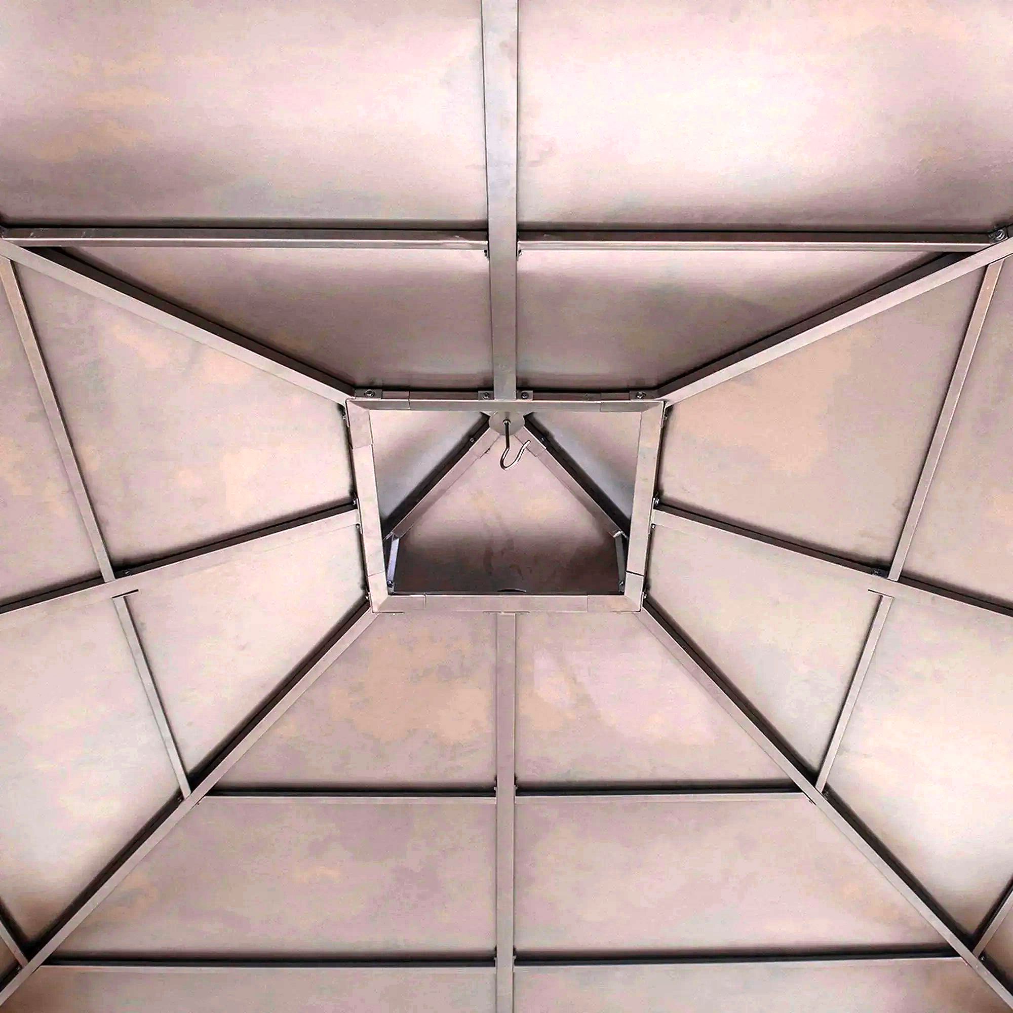 10 ft. x 10 ft. Cedar Gazebo with Steel 2-Tier Hip Roof