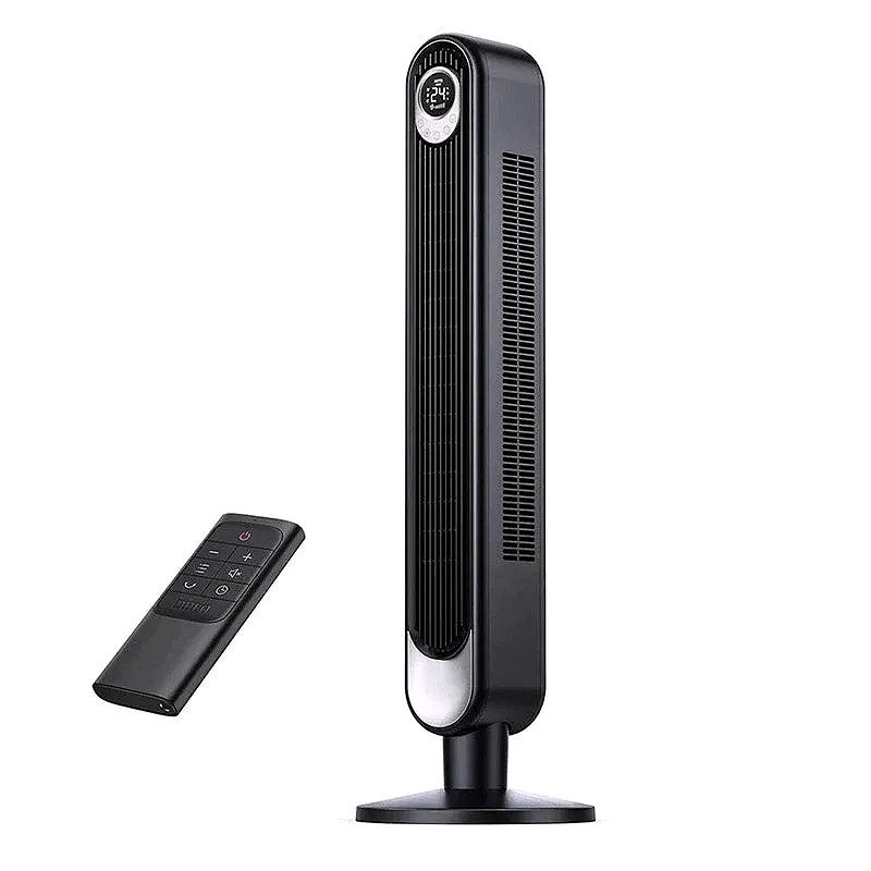 106 cm Tower Fan with Remote – Oscillating Bladeless Floor Fan, 6 Speeds, Quiet Cooling